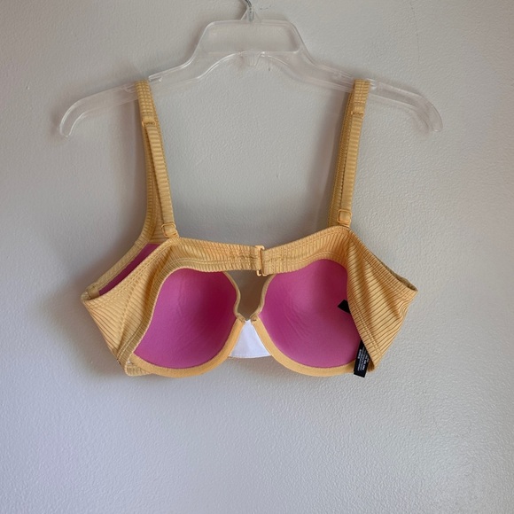 Victoria’s Secret PINK Bikini Padded Push-Up Swimsuit Top Yellow Beach Summer - Picture 4 of 13